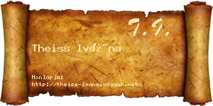Theiss Ivána névjegykártya